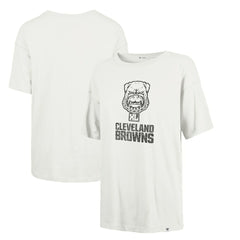 Cleveland Browns '47 Women's Dawg Pound XL Premier Sadie Oversized T-Shirt - Cream - 47 brand