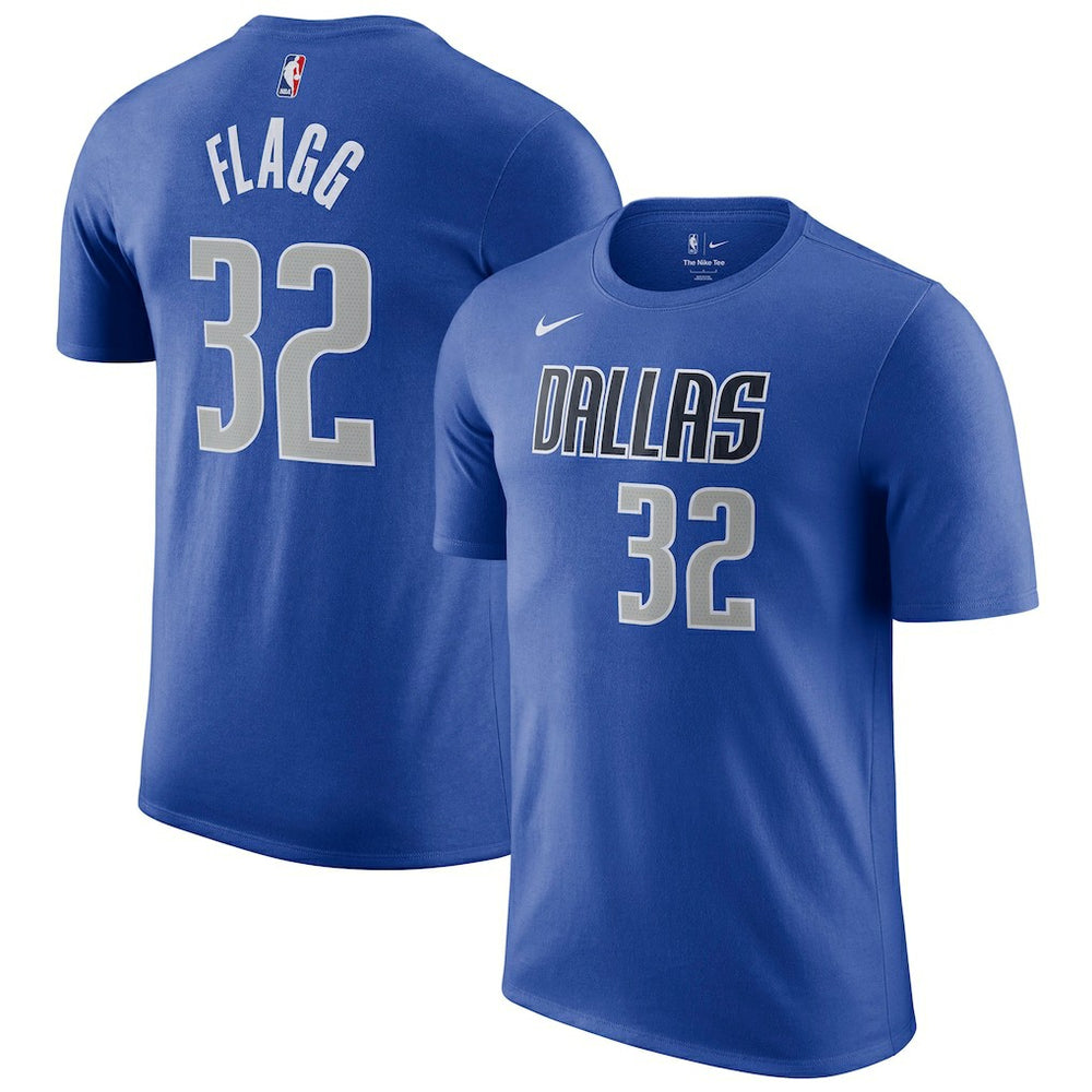 Nike Cooper Flagg Dallas Mavericks 2025 NBA Draft Icon Name & Number T-Shirt Blue