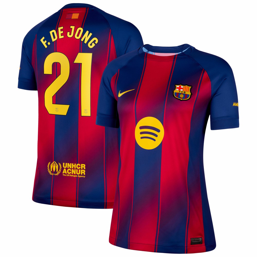 Nike - Frenkie de Jong Barcelona Women's 2025/26 Home Replica Jersey - Navy