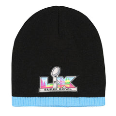Super Bowl LX Outerstuff Youth Uncuffed Knit Hat - Black - NFL