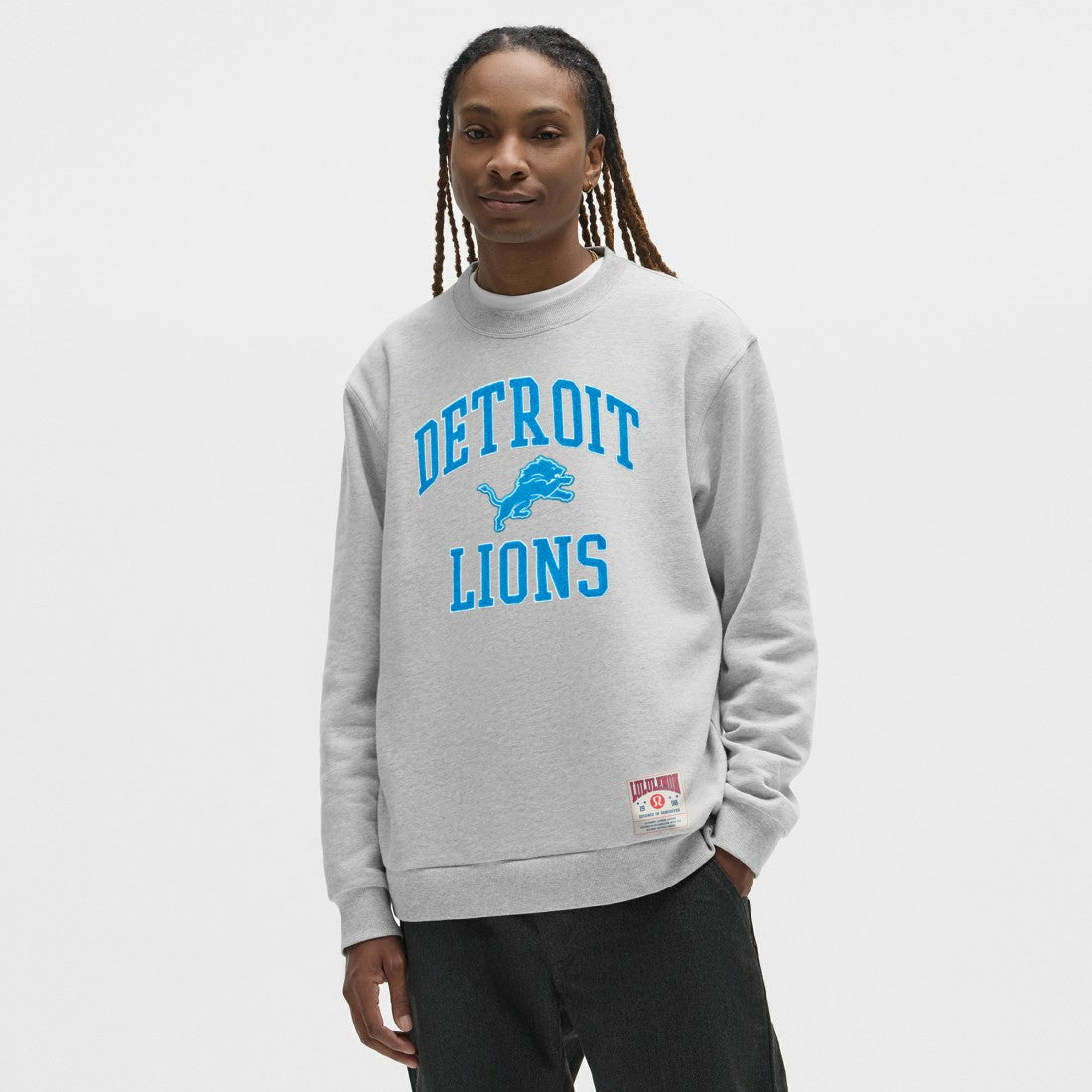 Detroit Lions lululemon Steady State Sweatshirt - Heathered Silver Drop - NFL