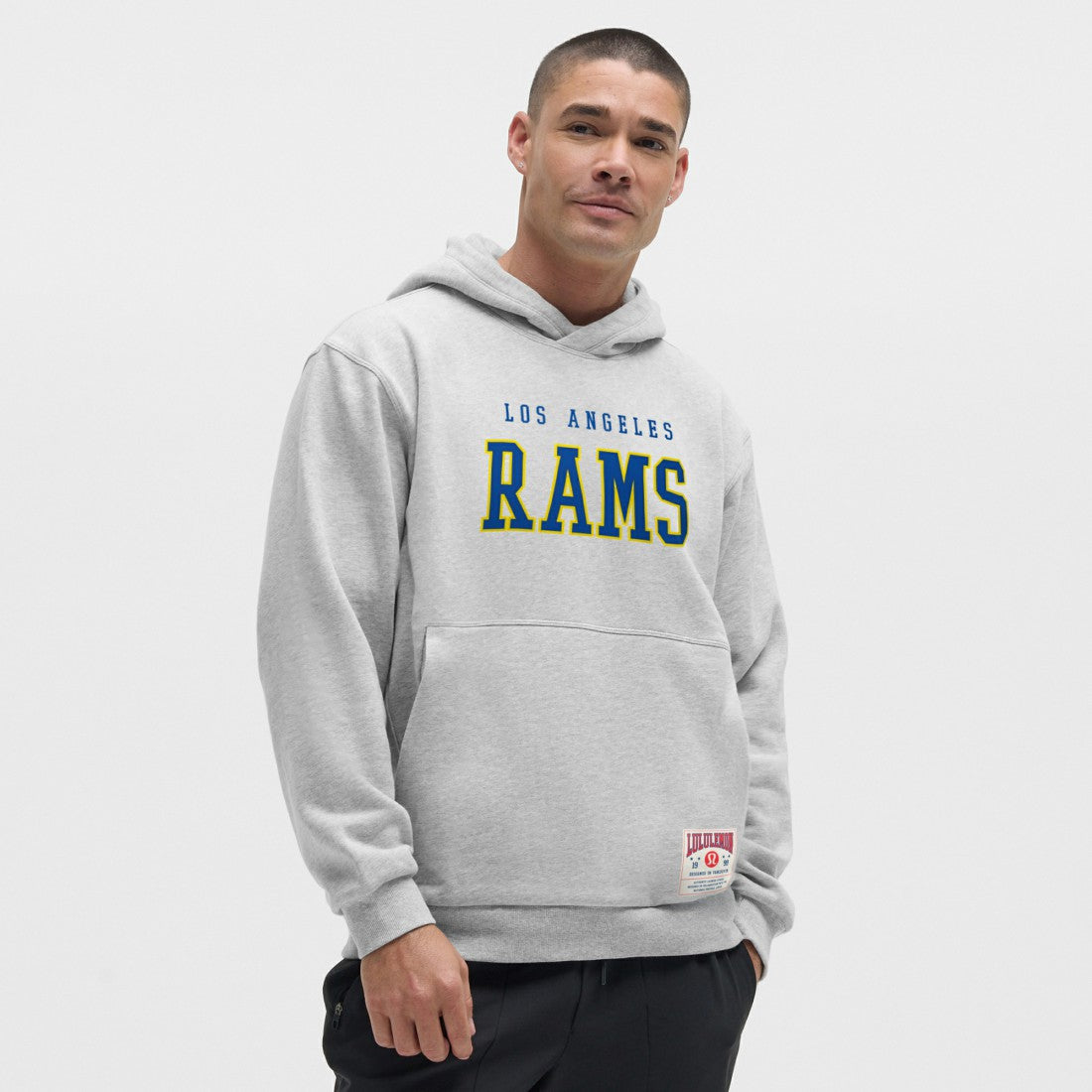 Los Angeles Rams lululemon Steady State Pullover Hoodie - Heathered Silver Drop - NFL
