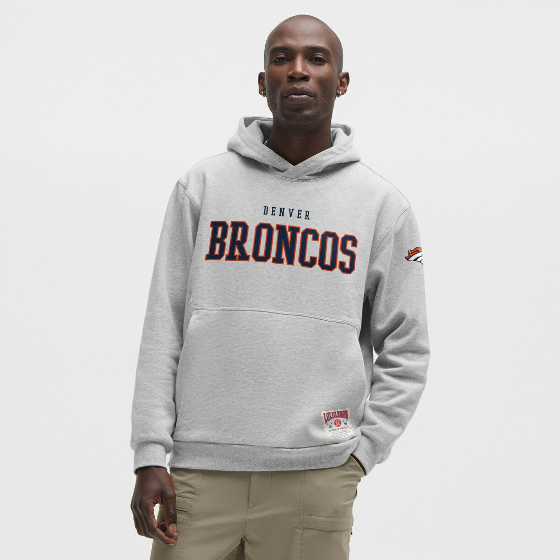 Denver Broncos lululemon Steady State Pullover Hoodie - Heathered Silver Drop - NFL