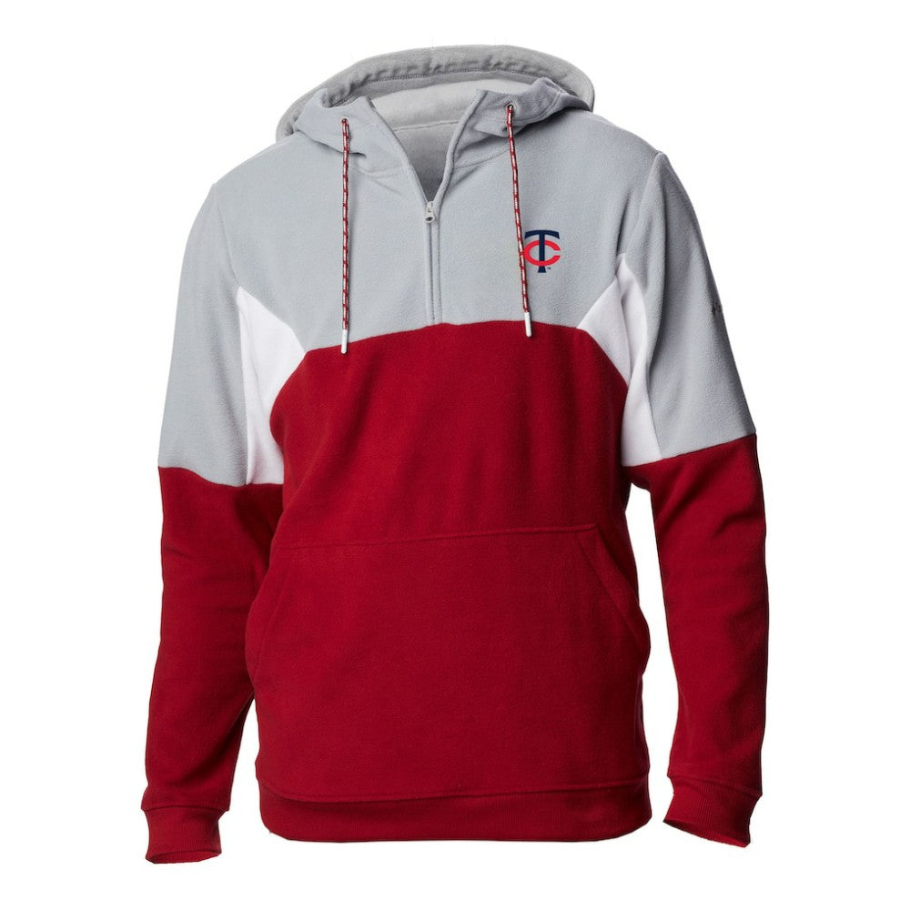 Minnesota Twins Columbia Men's Lodge Fleece Quarter-Zip Hoodie Sale
