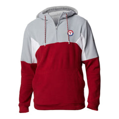 Texas Rangers Columbia Men's Lodge Fleece Quarter-Zip Hoodie for sale