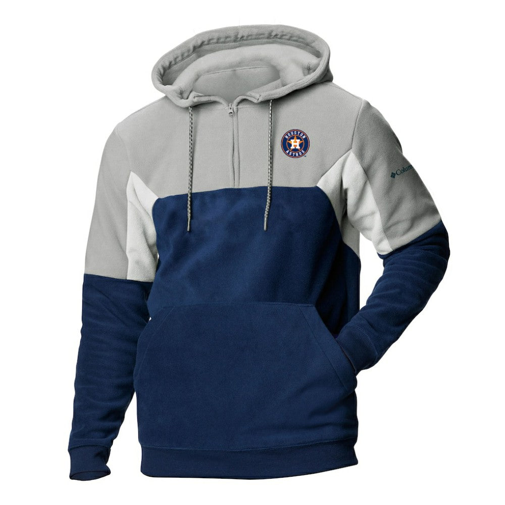 Houston Astros Columbia Men's Lodge Fleece Quarter-Zip Hoodie Outlet
