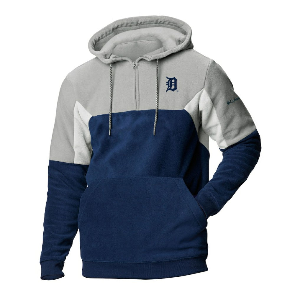 Detroit Tigers Columbia Men's Lodge Fleece Quarter-Zip Hoodie Online