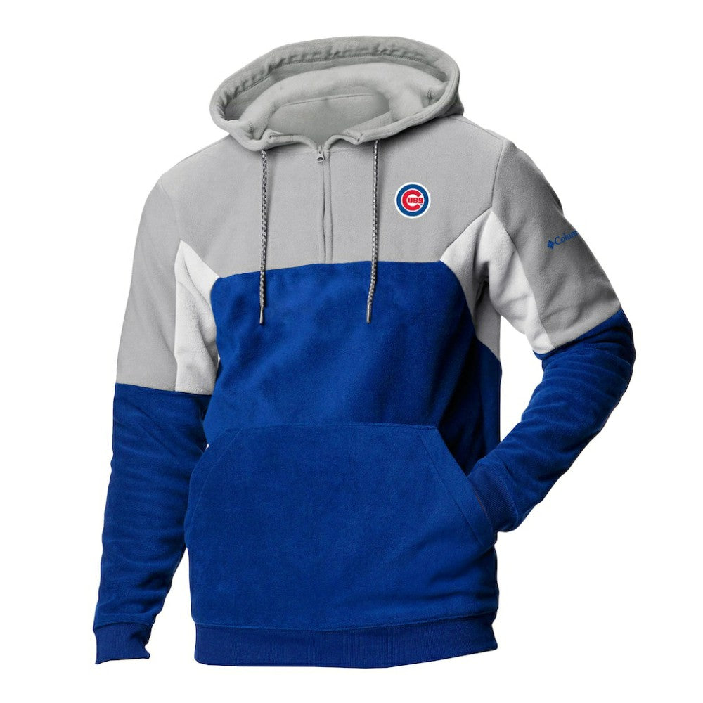 Chicago Cubs Columbia Men's Lodge Fleece Quarter-Zip Hoodie Sale