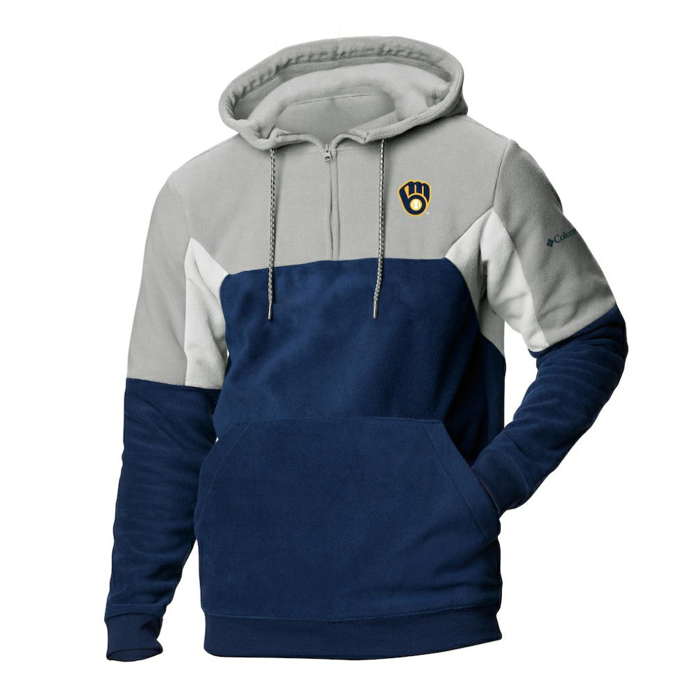 Milwaukee Brewers Columbia Lodge Fleece Quarter-Zip Hoodie Discount