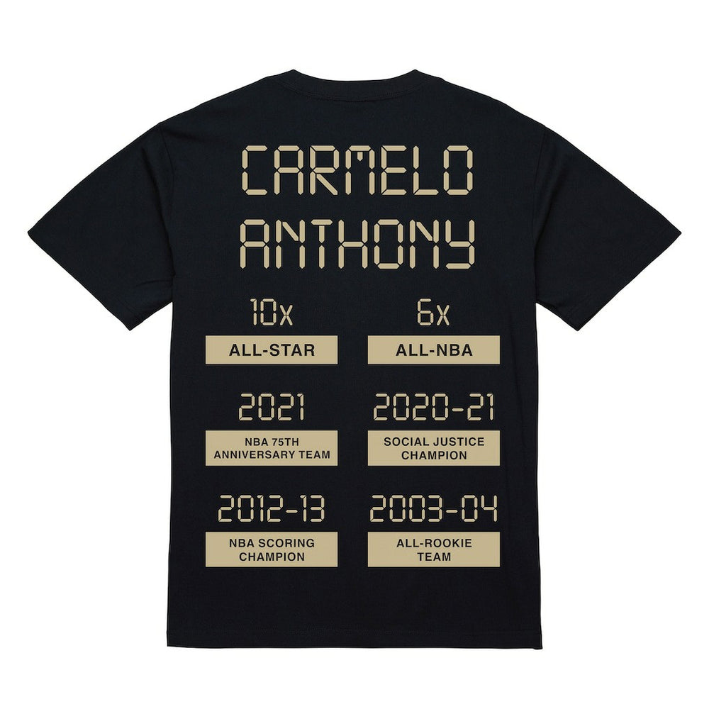 Carmelo Anthony Denver Nuggets Male Adult Black NBA ULTIMATE PLAYER GOLD TEE