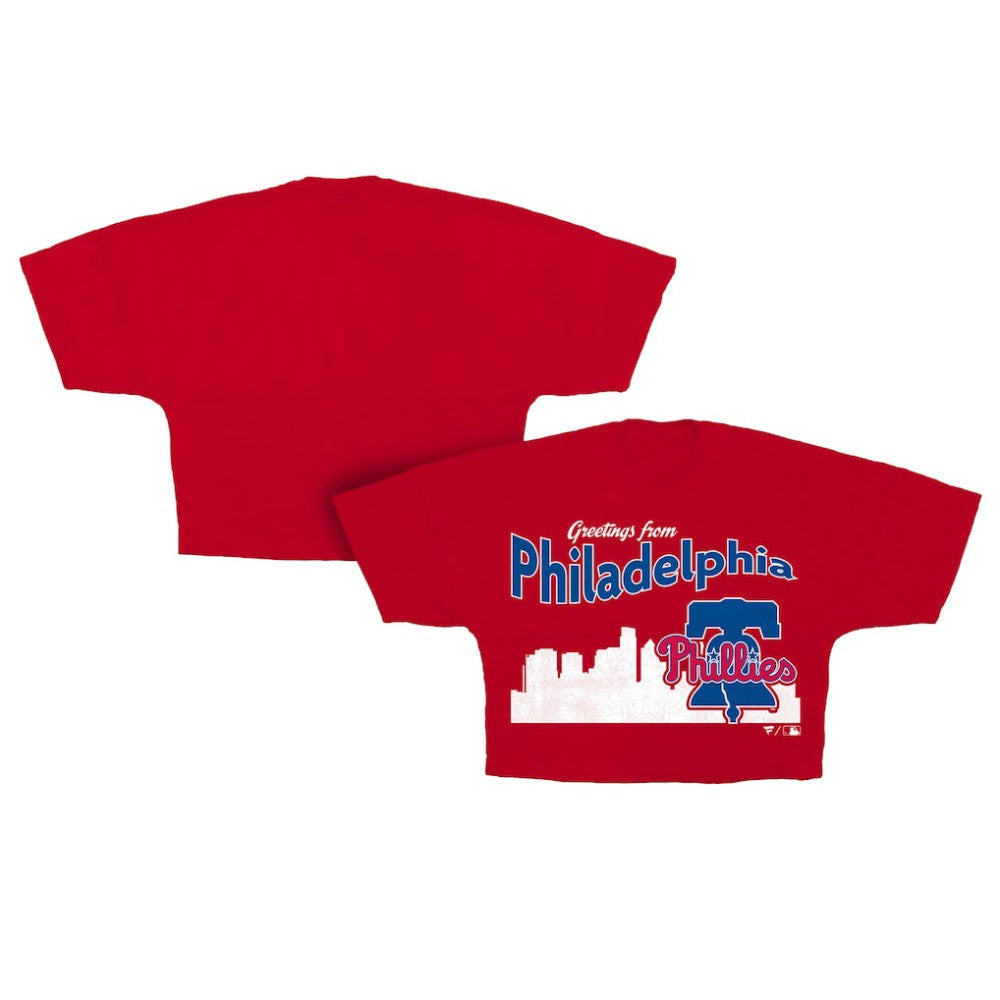 Philadelphia Phillies Fanatics Women's Cropped Jersey T-Shirt Near Me