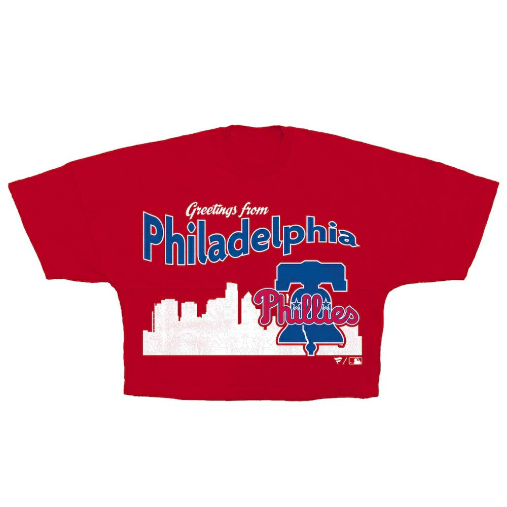 Philadelphia Phillies Fanatics Women's Skyline Crop T-Shirt Near Me