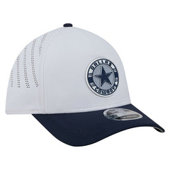 Dallas Cowboys New Era Patch 39THIRTY A-Frame M-Crown Perforated Flex Hat - White/Navy - NFL