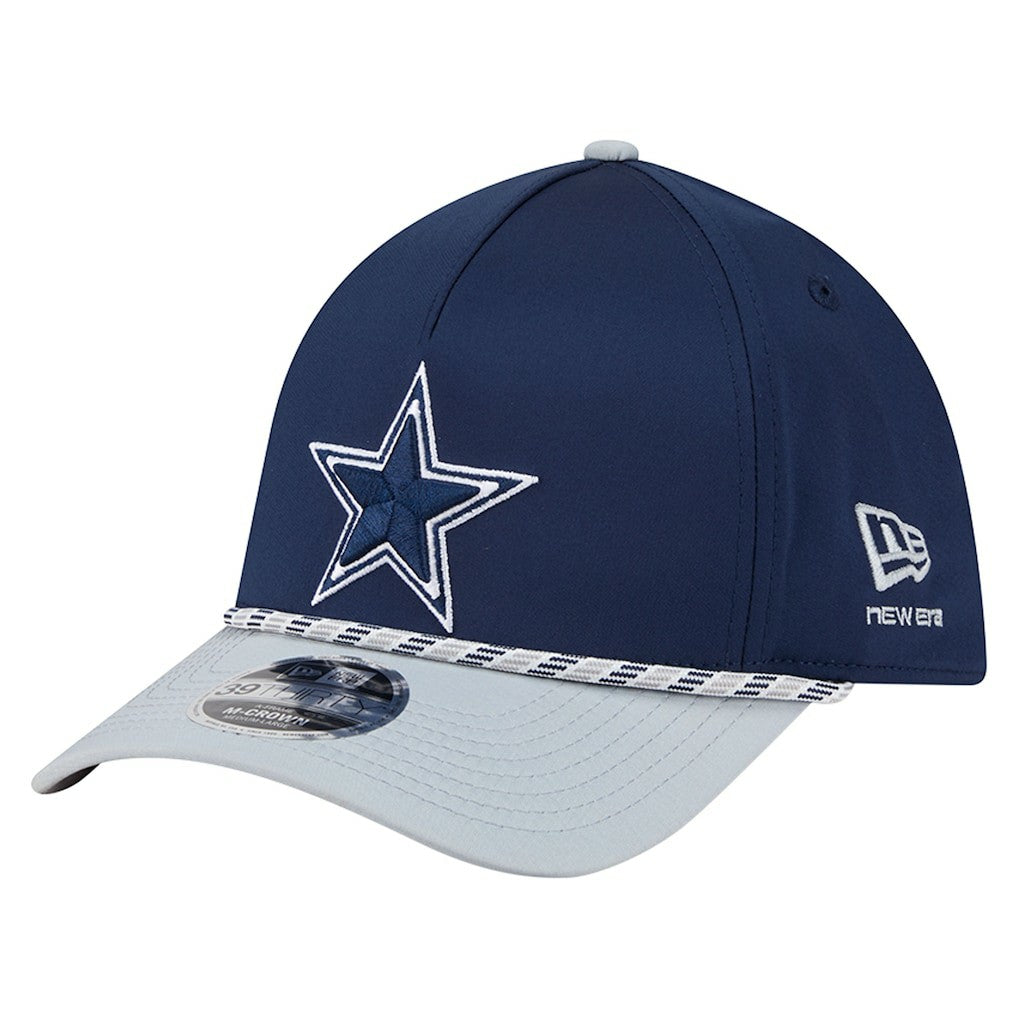 Dallas Cowboys Rope M-Crown A-Frame 39THIRTY Flex Hat - Navy/Silver - NFL