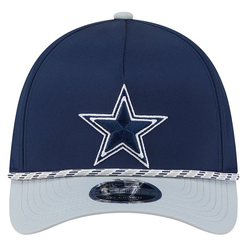 Dallas Cowboys Rope M-Crown A-Frame 39THIRTY Flex Hat - Navy/Silver - NFL