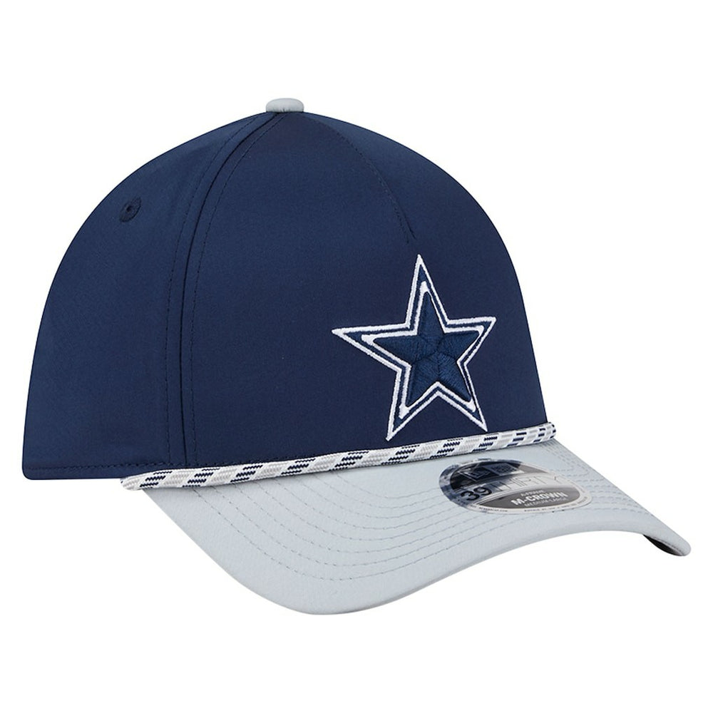 Dallas Cowboys Rope M-Crown A-Frame 39THIRTY Flex Hat - Navy/Silver - NFL
