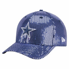 Dallas Cowboys New Era Women's Sequin 9FORTY Adjustable Hat - Navy - NFL