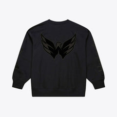 Washington Capitals Mitchell & Ness Phantom Fleece Crew Neck Sweatshirt - Black | NHL sale