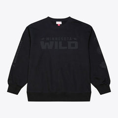 Minnesota Wild Mitchell & Ness Phantom Fleece Crew Neck Sweatshirt - Black | NHL online
