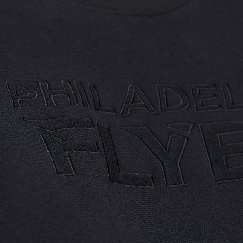 Philadelphia Flyers Mitchell & Ness Phantom Fleece Crew Neck Sweatshirt - Black | NHL Clearance