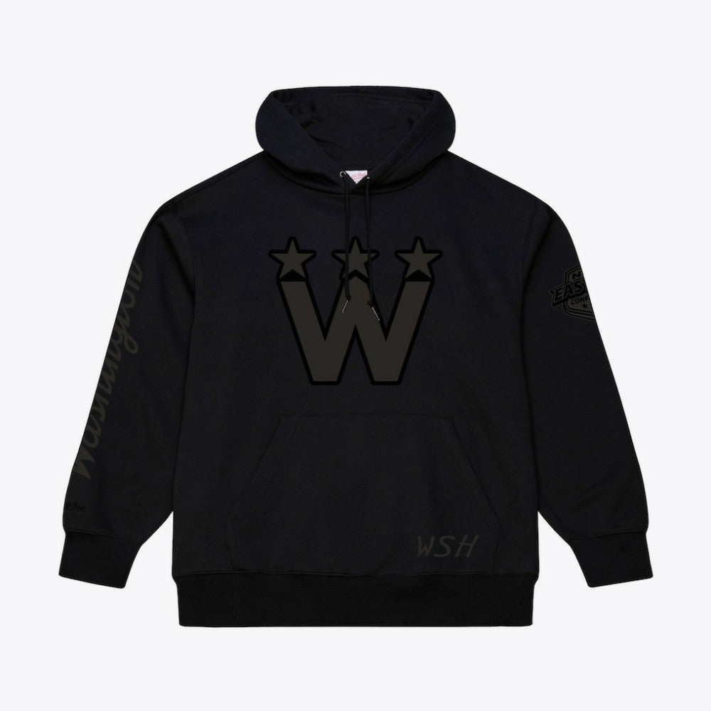 Washington Capitals Mitchell & Ness Phantom Fleece Hoodie - Black | NHL Lifestyle