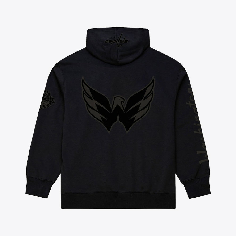 Washington Capitals Mitchell & Ness Phantom Fleece Hoodie - Black | NHL Lifestyle