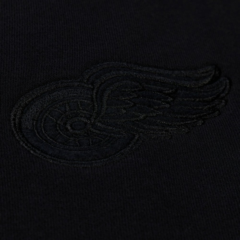Detroit Red Wings Mitchell & Ness Unisex Phantom Fleece Crew Neck Sweatshirt - Black | NHL Clearance