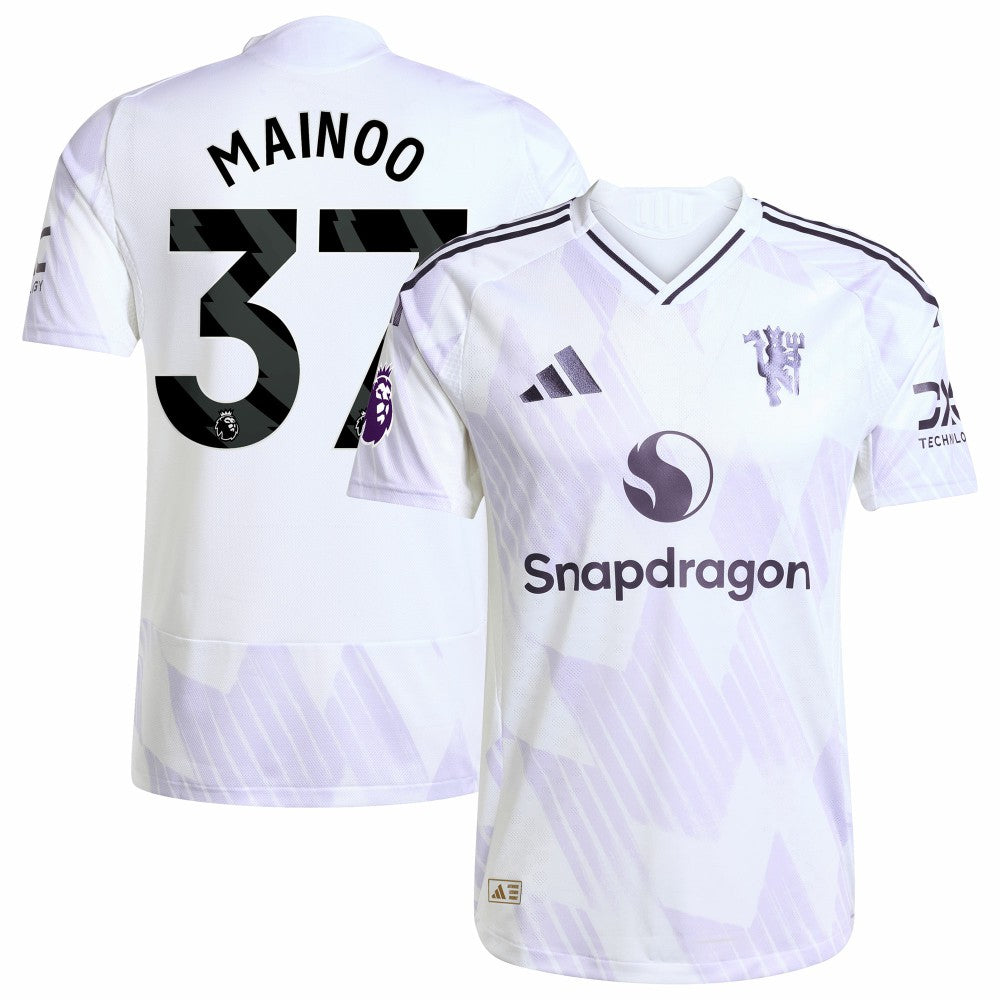 Adidas - Kobbie Mainoo Manchester United 2025/26 Away Player Jersey - White