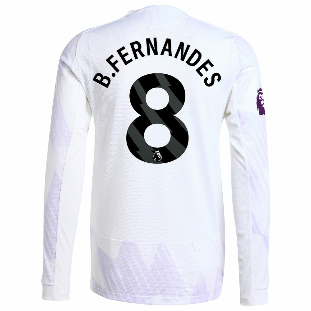 Adidas - Bruno Fernandes Manchester United 2025/26 Away Long Sleeve Player Jersey - White