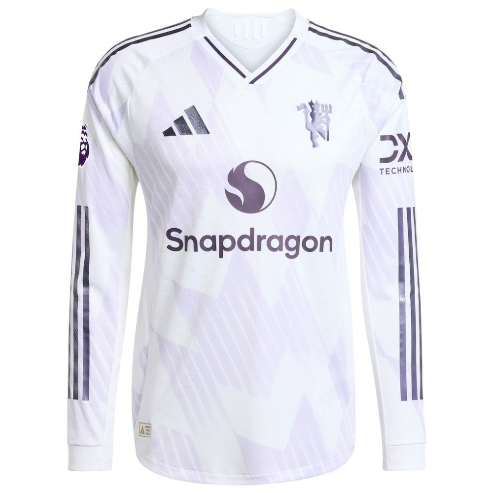 Adidas - Alejandro Garnacho Manchester United 2025/26 Away Long Sleeve Player Jersey - White