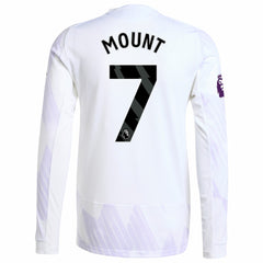 Adidas - Mason Mount Manchester United 2025/26 Away Long Sleeve Player Jersey - White