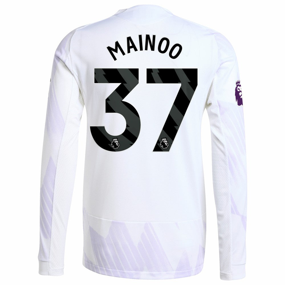 Adidas - Kobbie Mainoo Manchester United 2025/26 Away Long Sleeve Player Jersey - White