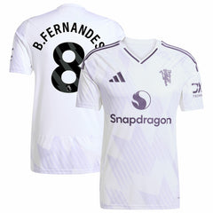 Adidas - Bruno Fernandes Manchester United 2025/26 Away Replica Player Jersey - White