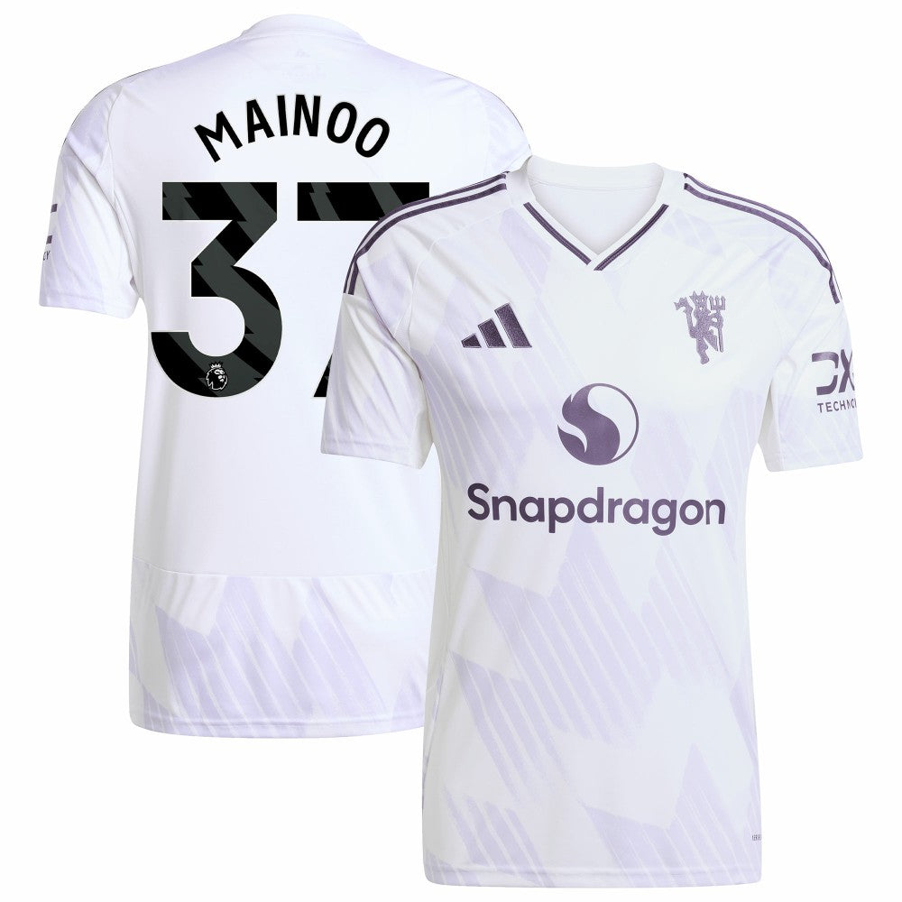 Adidas - Kobbie Mainoo Manchester United 2025/26 Away Replica Player Jersey - White
