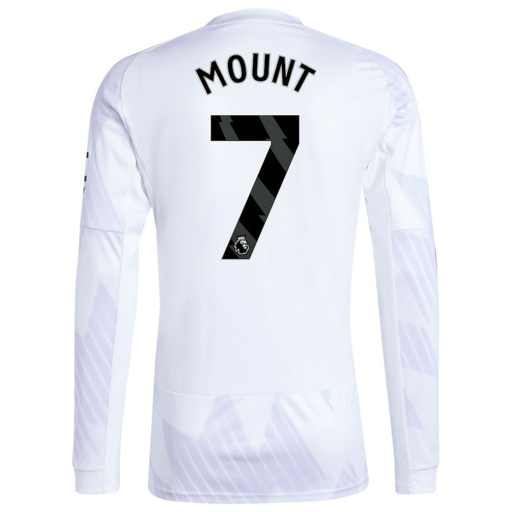 Adidas - Mason Mount Manchester United 2025/26 Away Replica Long Sleeve Player Jersey - White