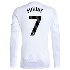 Adidas - Mason Mount Manchester United 2025/26 Away Replica Long Sleeve Player Jersey - White