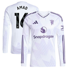 Adidas - Amad Diallo Manchester United 2025/26 Away Replica Long Sleeve Player Jersey - White