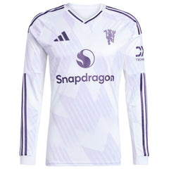 Adidas - Amad Diallo Manchester United 2025/26 Away Replica Long Sleeve Player Jersey - White