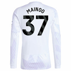 Adidas - Kobbie Mainoo Manchester United 2025/26 Away Replica Long Sleeve Player Jersey - White