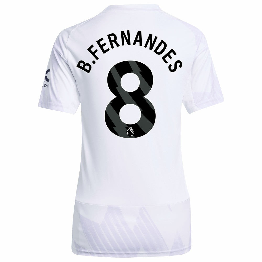 Adidas - Bruno Fernandes Manchester United Women's 2025/26 Away Replica Player Jersey - White