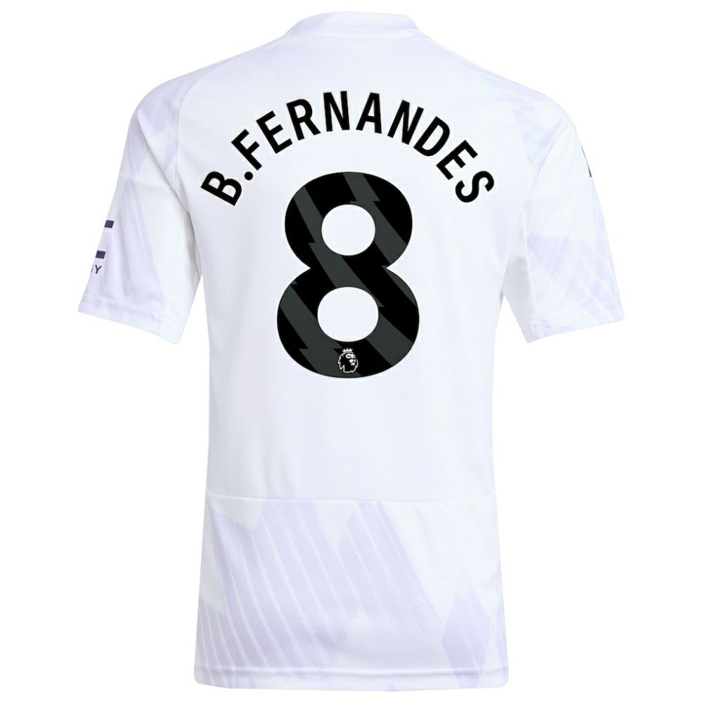 Adidas - Bruno Fernandes Manchester United Youth 2025/26 Away Replica Player Jersey - White