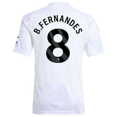 Adidas - Bruno Fernandes Manchester United Youth 2025/26 Away Replica Player Jersey - White
