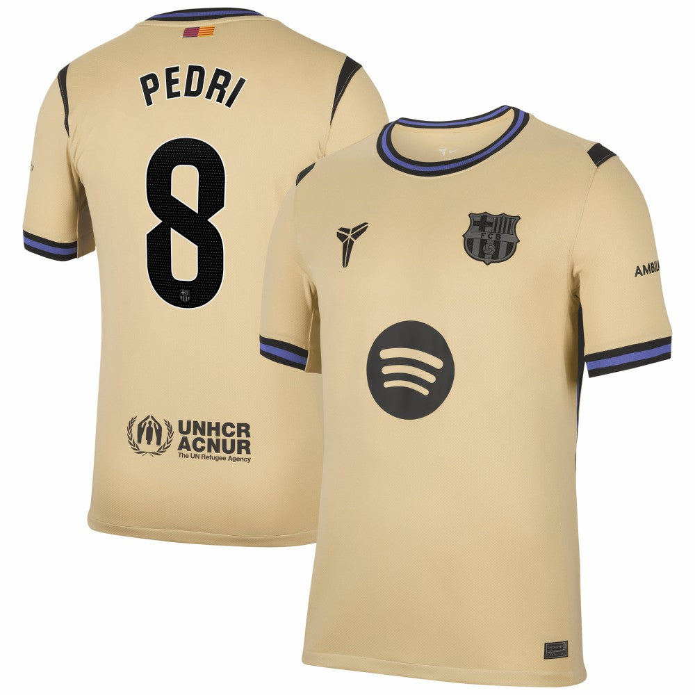 Nike - Pedri Barcelona 2025/26 Away Stadium Replica Jersey - Gold