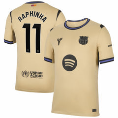 Nike - Raphinha Barcelona 2025/26 Away Stadium Replica Jersey - Gold