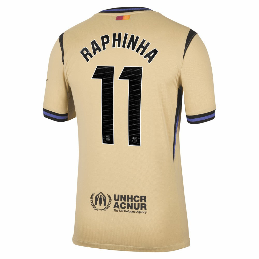 Nike - Raphinha Barcelona 2025/26 Away Stadium Replica Jersey - Gold
