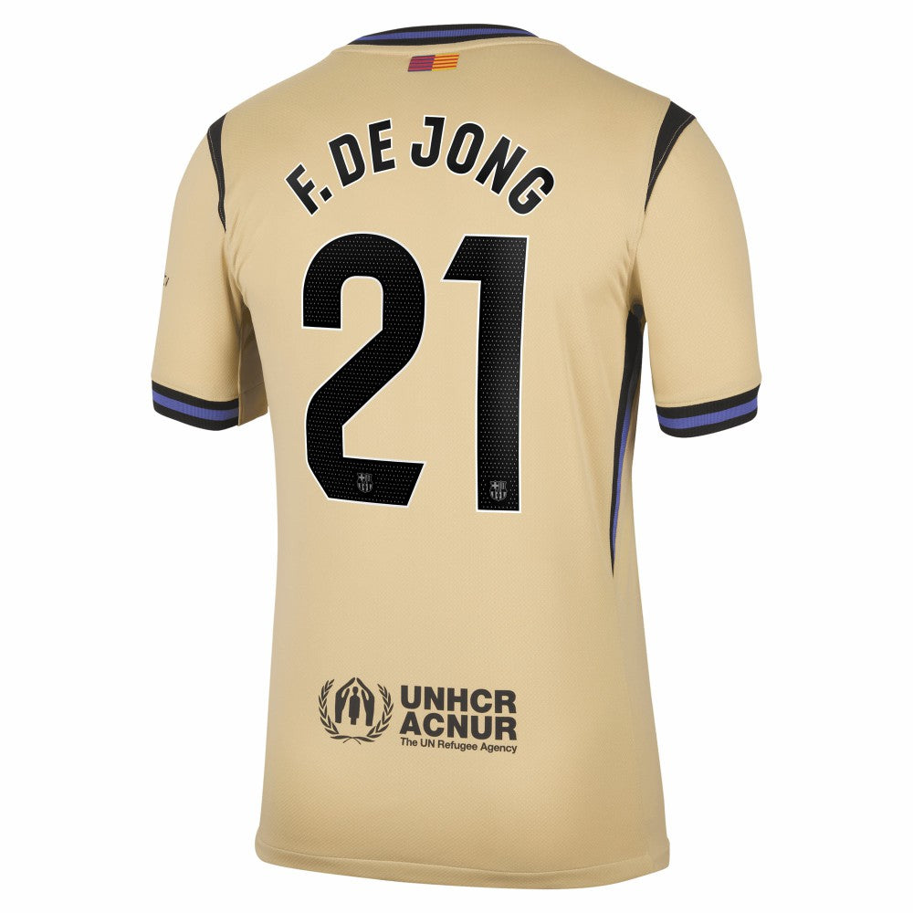 Nike - Frenkie de Jong Barcelona 2025/26 Away Stadium Replica Jersey - Gold