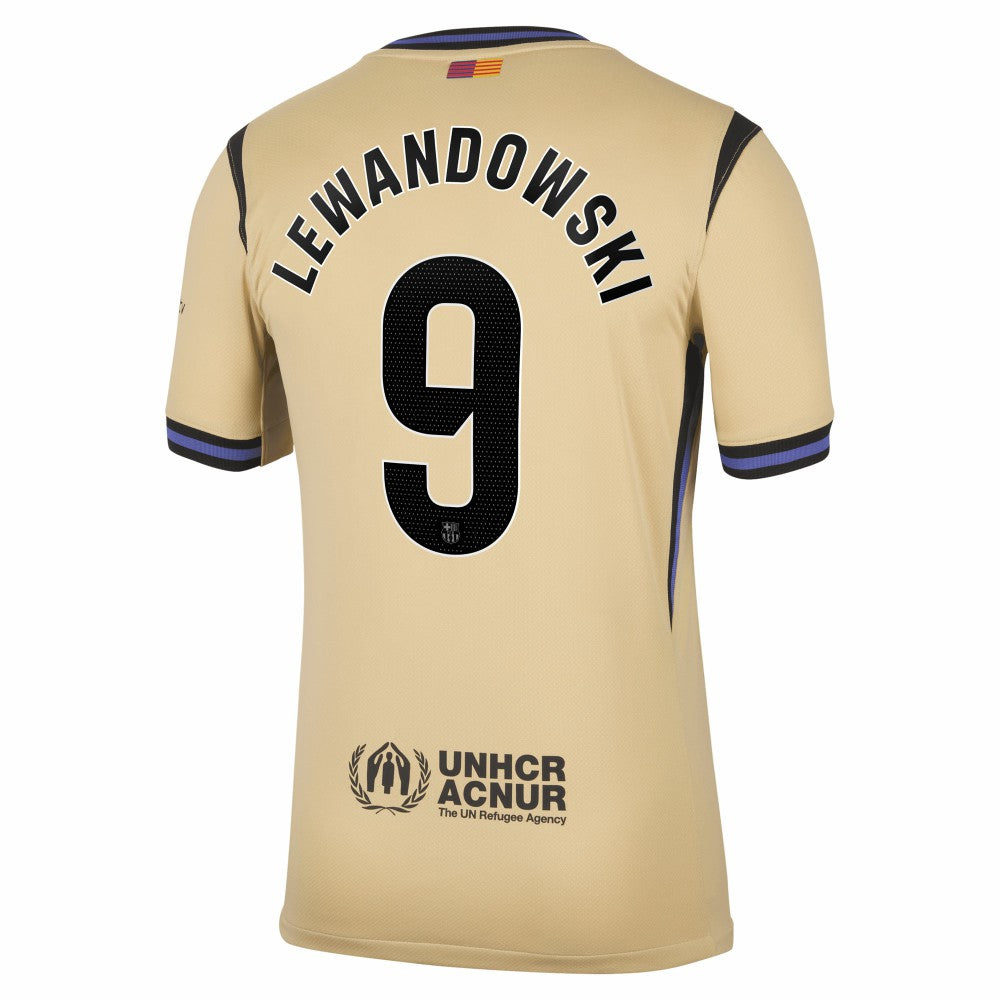 Nike - Robert Lewandowski Barcelona 2025/26 Away Stadium Replica Jersey - Gold