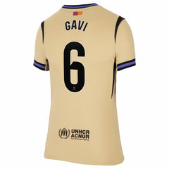 Nike - Gavi Barcelona Women's 2025/26 Away Stadium Replica Jersey - Gold