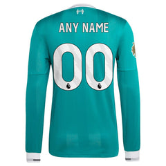 Adidas - Liverpool 2025/26 Third Long Sleeve Custom Jersey - Green