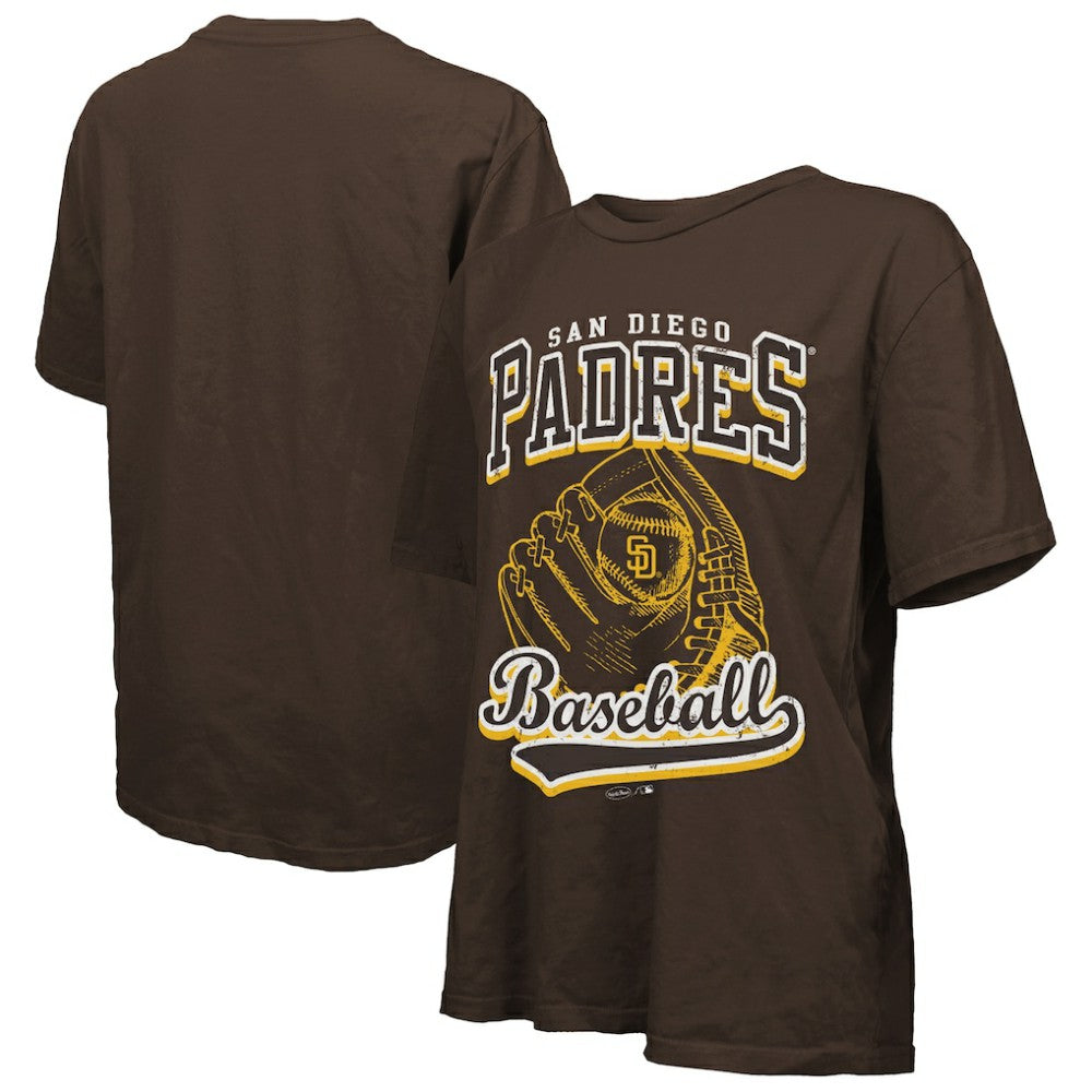 San Diego Padres Majestic Threads Women's Oversized First Base T-Shirt Sale